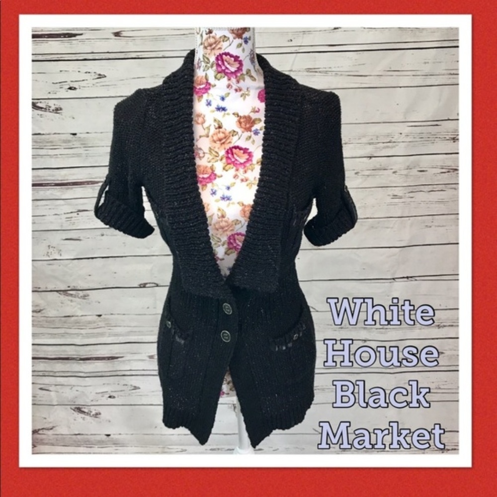 WHBM XS Thick Knit button up Cardigan